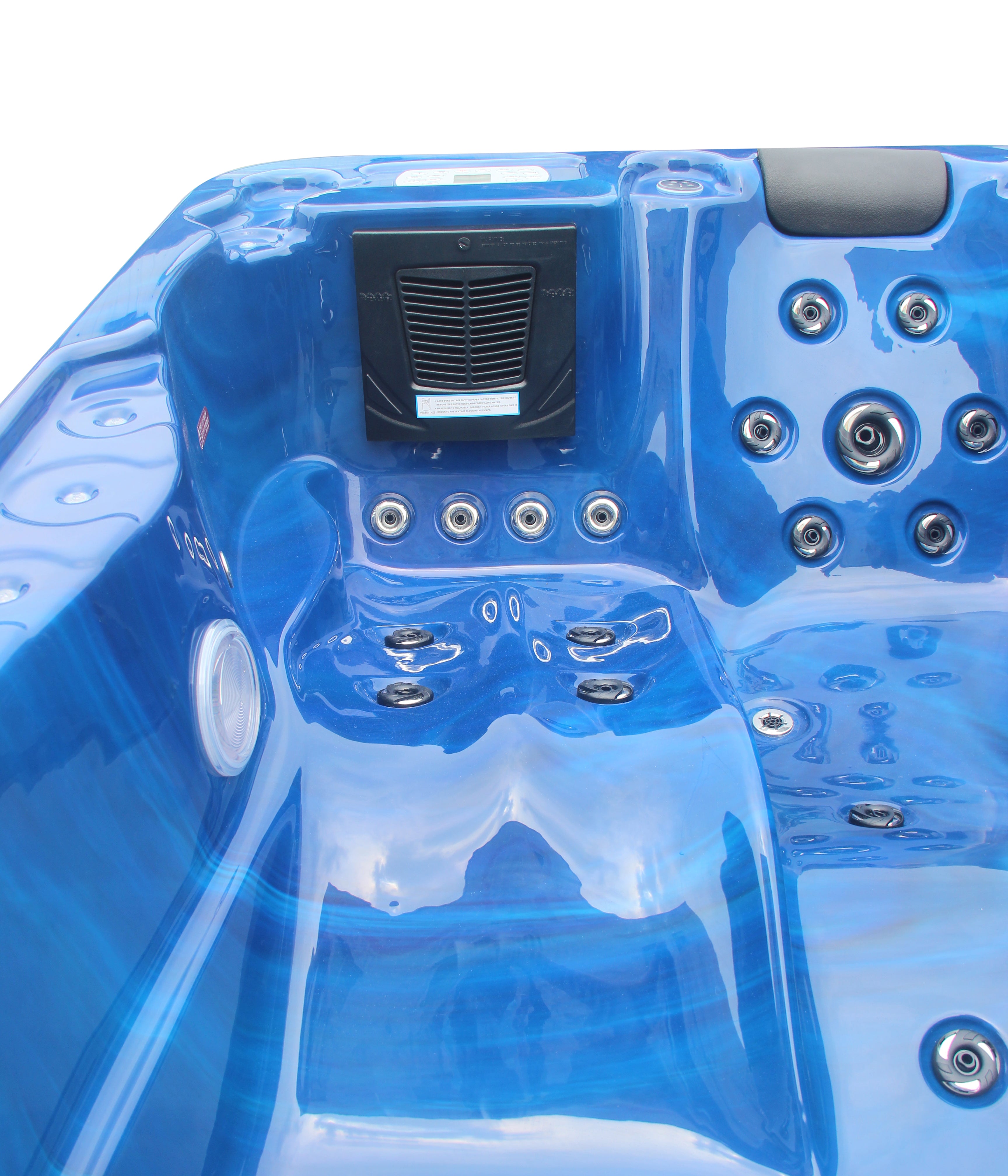 Outdoor whirlpool Modena Blue including cover - 205 x 130 x 70 cm
