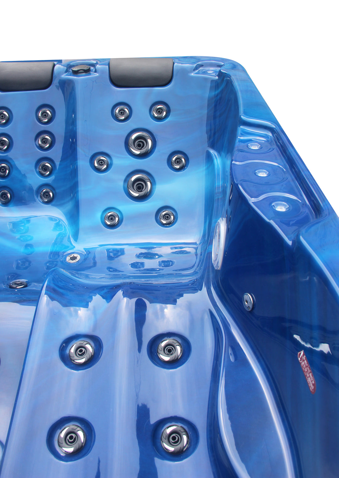 Outdoorwhirlpool Modena Blau inkl. Abdeckung 205x130x70 cm
