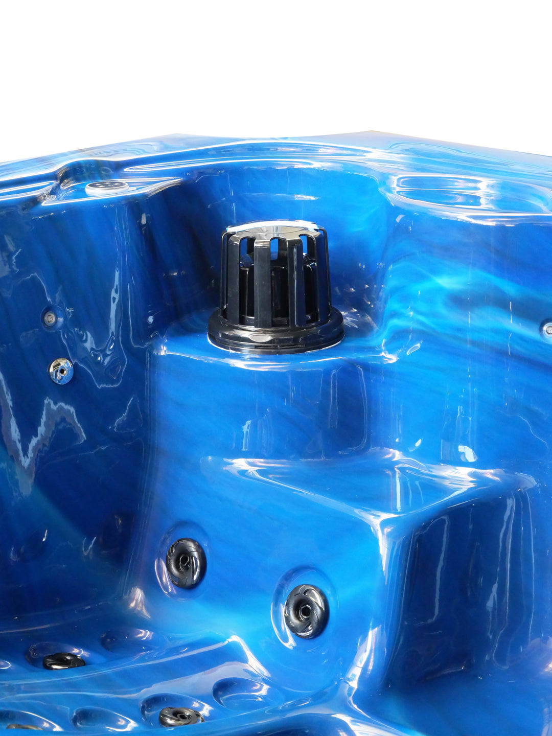 Outdoorwhirlpool OASIS Maxi Blau inkl. Stiege und Abdeckung 210x210x95 cm
