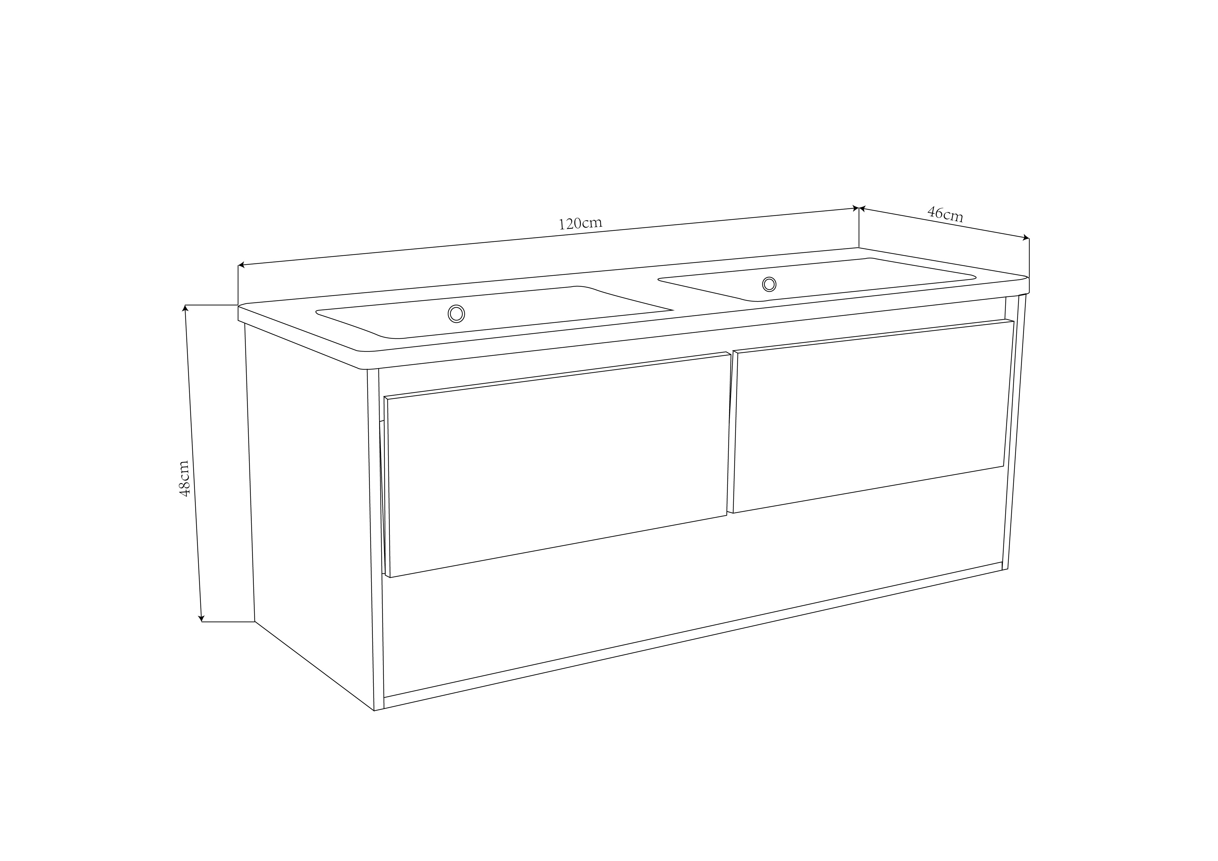 SOHO 120 washbasin cabinet