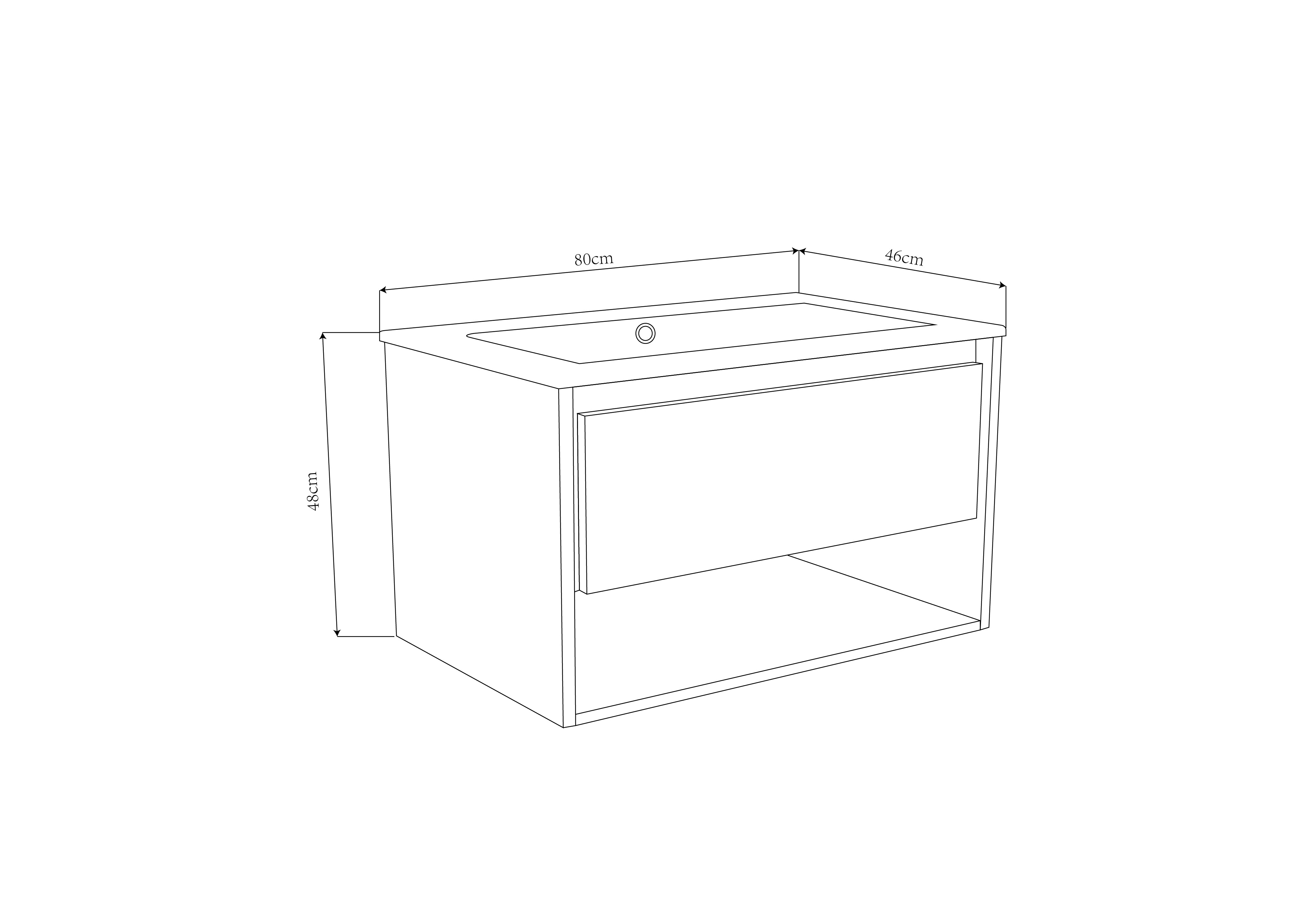 Washbasin cabinet SOHO 80